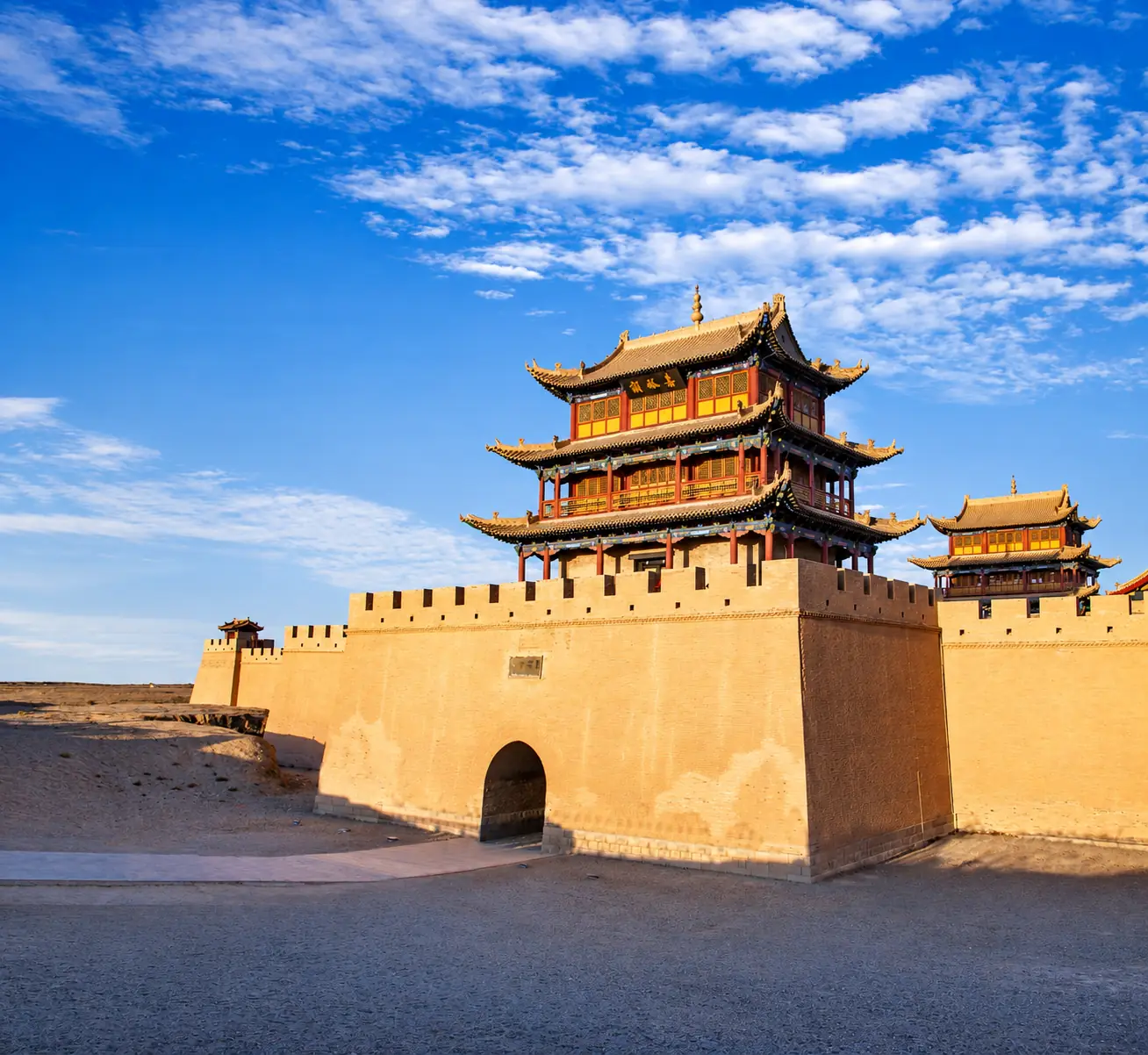 Jiayuguan Pass on the Great Wall in Gansu China