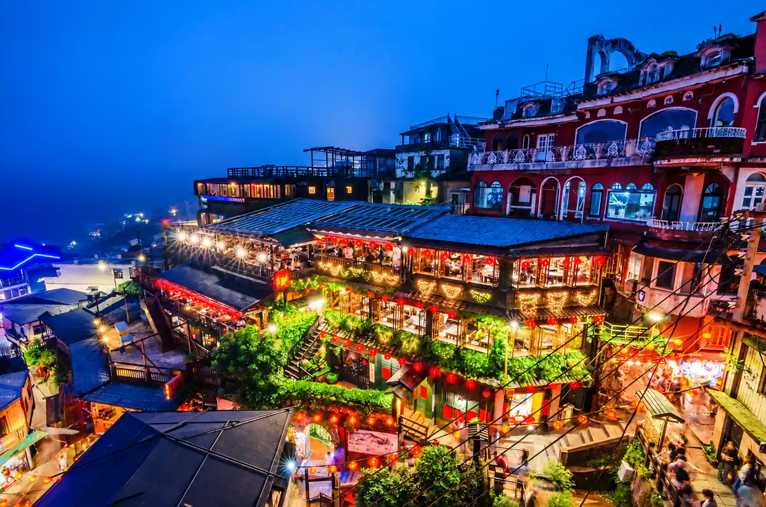 Jiufen Old Street and Shifen scenery on a northern Taiwan day trip