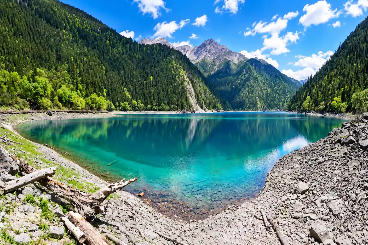 Long Lake in Zechawa Valley, Jiuzhaigou