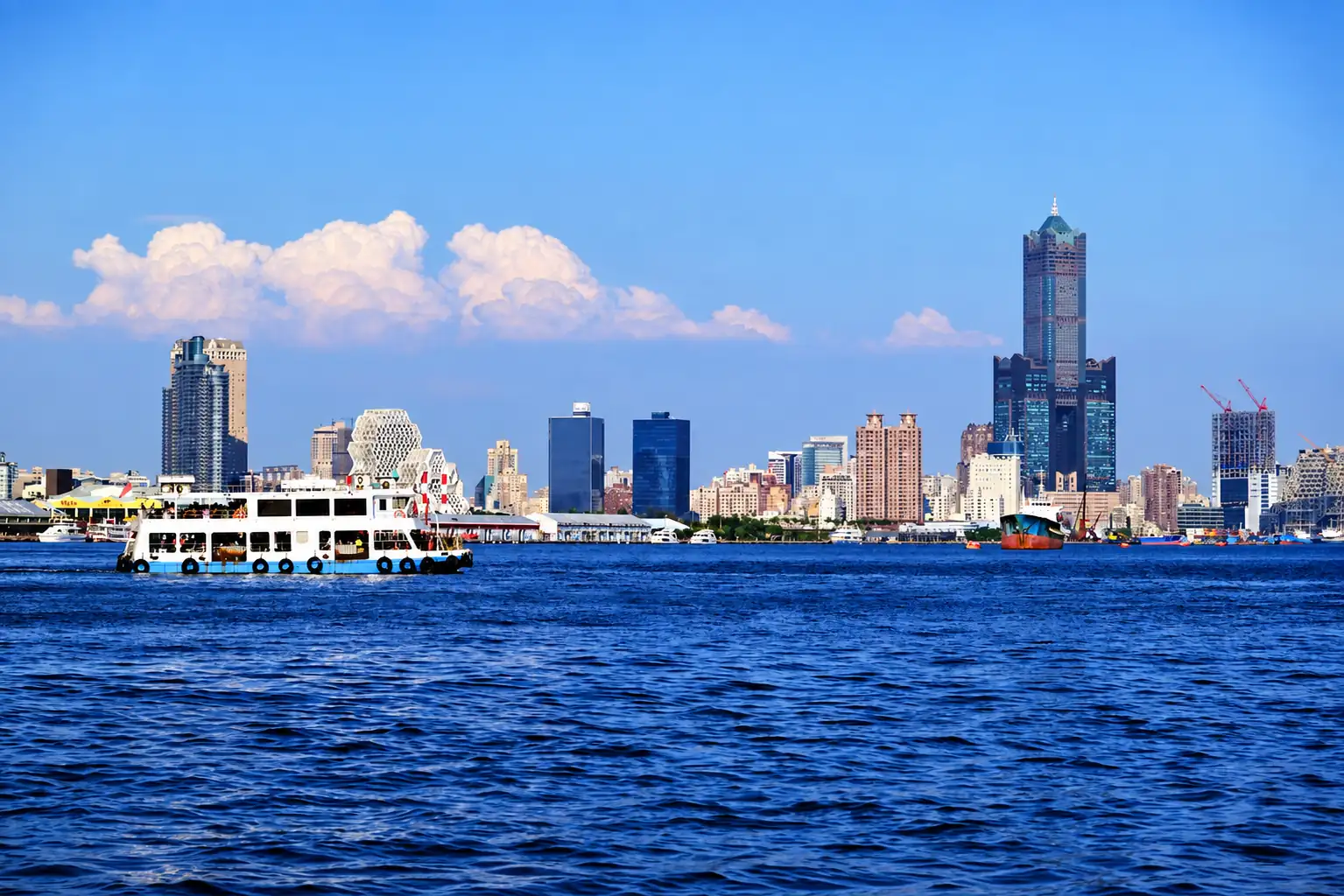 Kaohsiung waterfront and modern city area in southern Taiwan