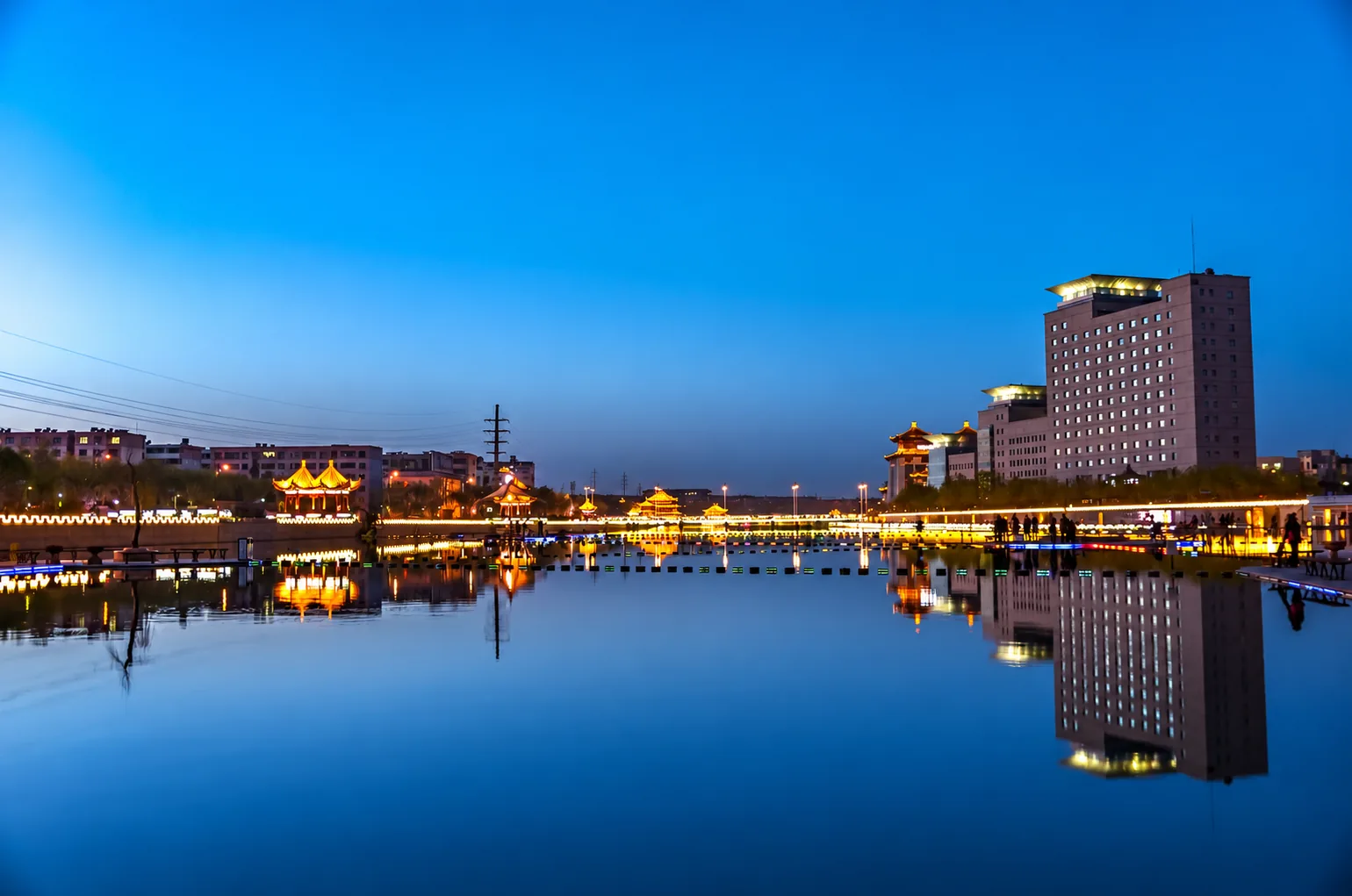 Dang River and central Dunhuang city area