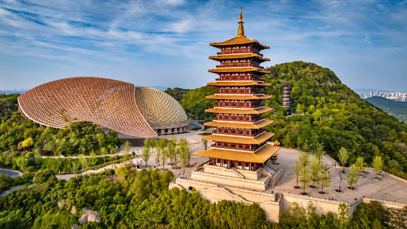 Niushou Mountain Buddhist Cultural Park in Nanjing