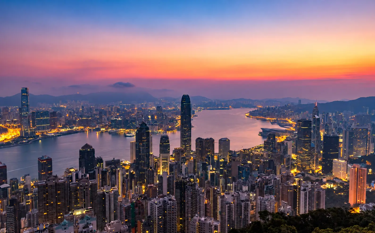 Victoria Peak and Hong Kong skyline