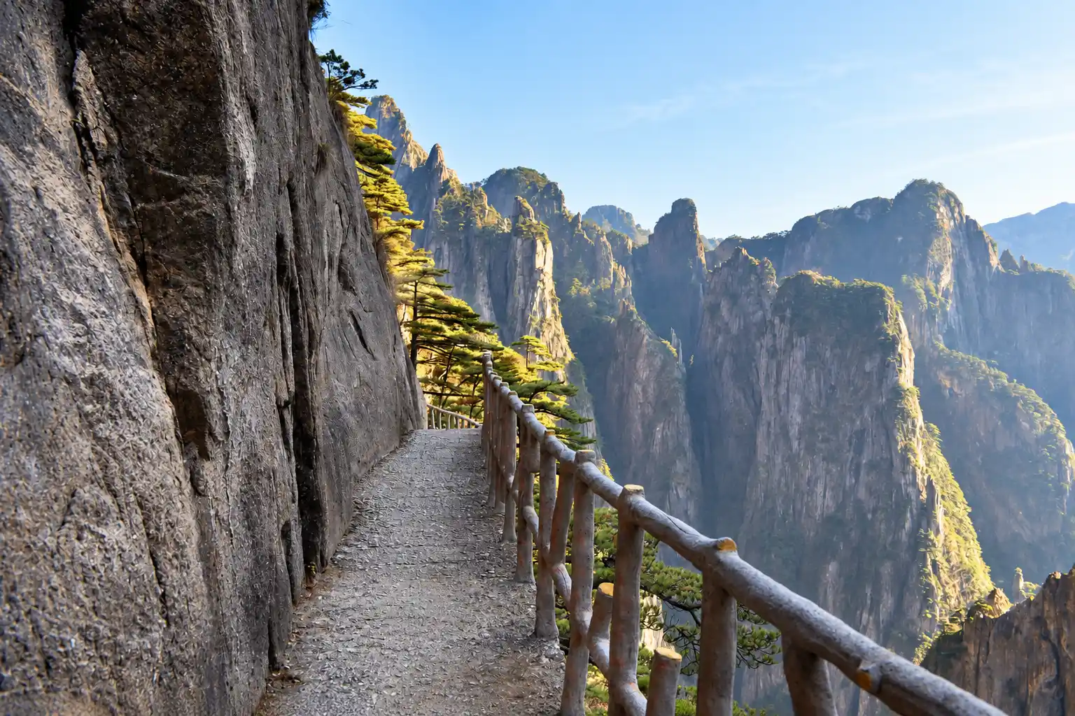 West Sea Grand Canyon hiking scenery on Mount Huangshan