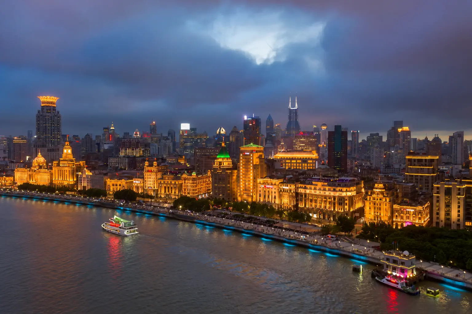 The Bund waterfront and Pudong skyline in Shanghai
