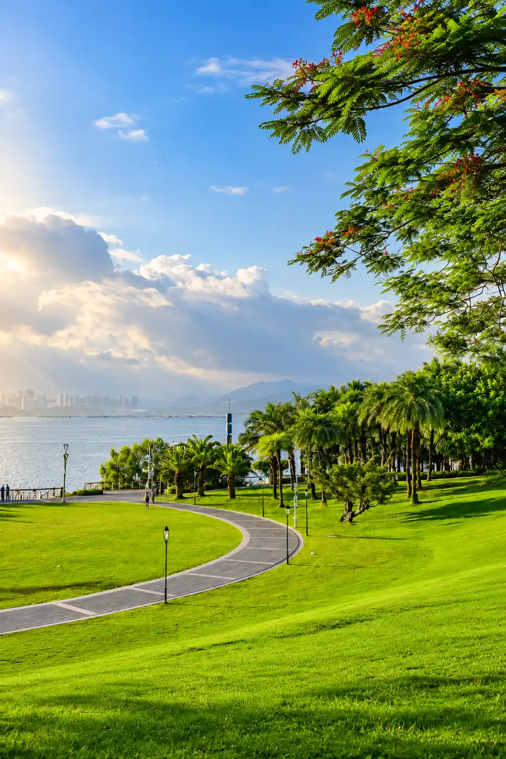 Shenzhen Bay Waterfront Park in Spring