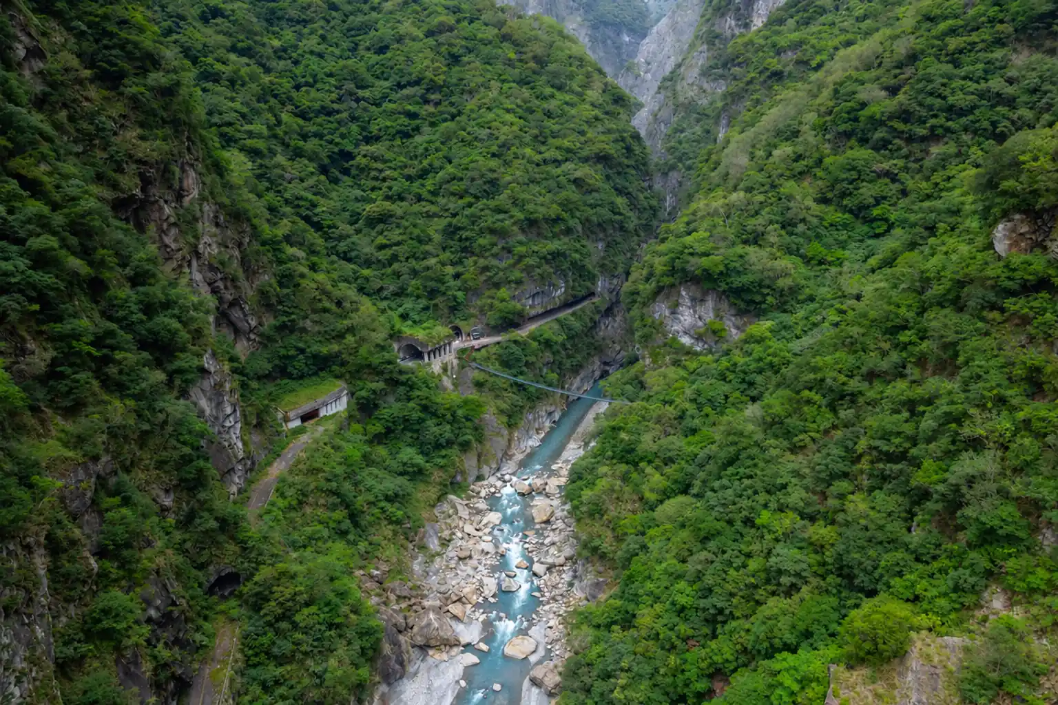 Taroko Gorge marble cliffs and mountain scenery near Hualien Taiwan