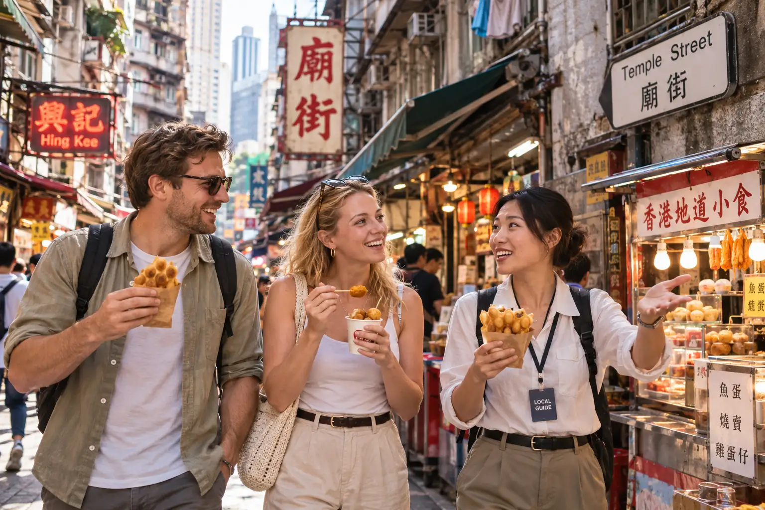 Temple Street Food Tour in Hong Kong