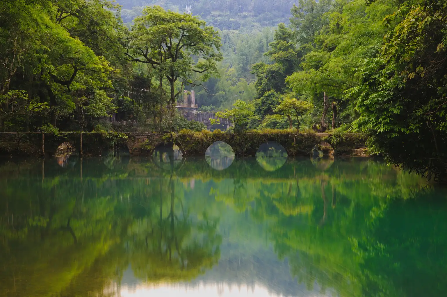 Xiaoqikong karst and water scenery in Libo, Guizhou
