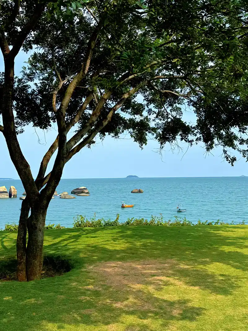 Summer coastal scenery and beaches in Xiamen