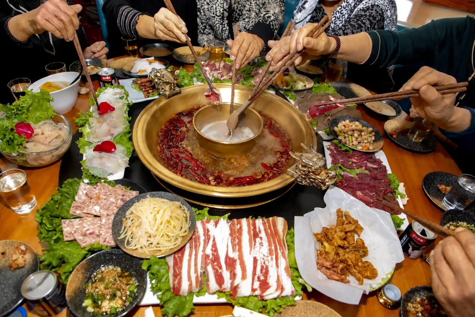 Traditional Chinese Hot Pot Dining