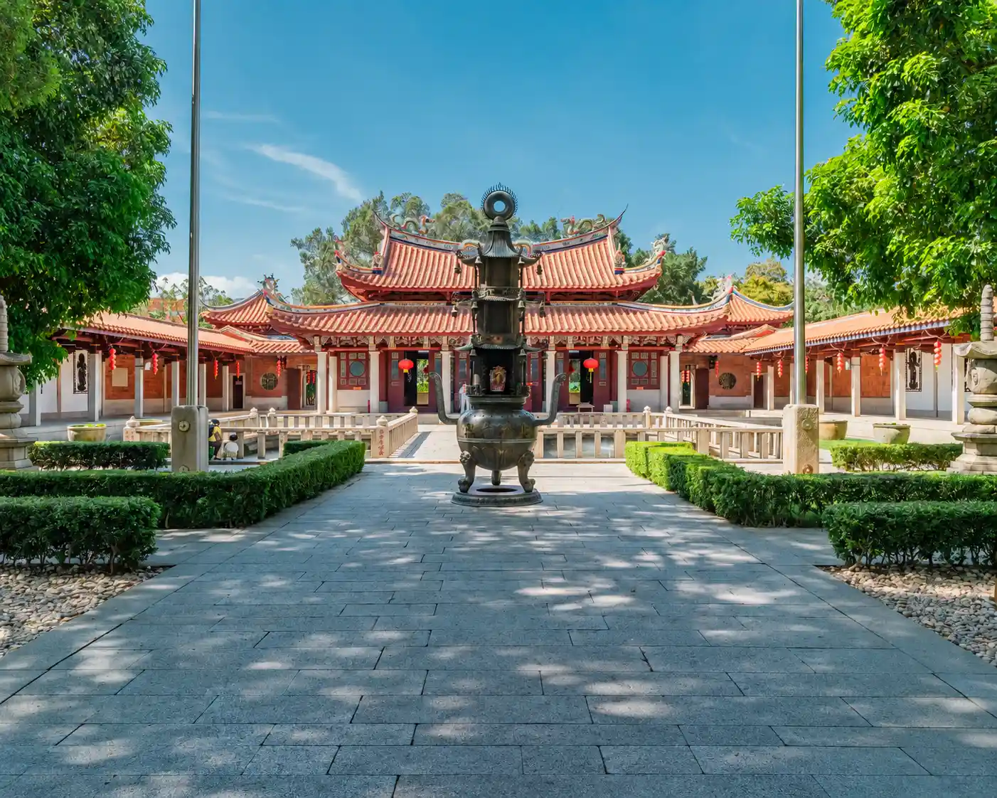 Traditional temple courtyard in Fujian