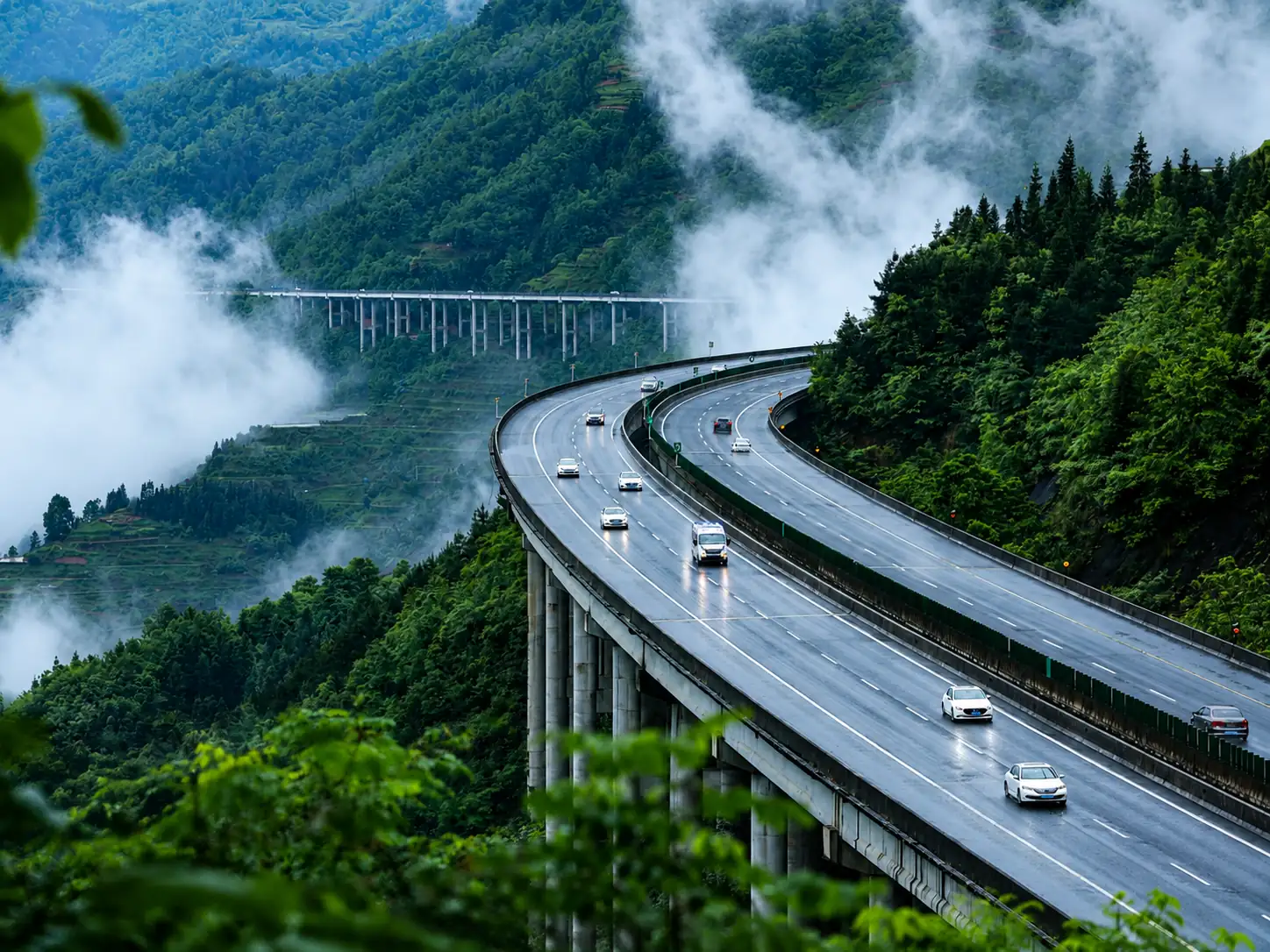 Road journey from the Dong village region toward Libo in Guizhou