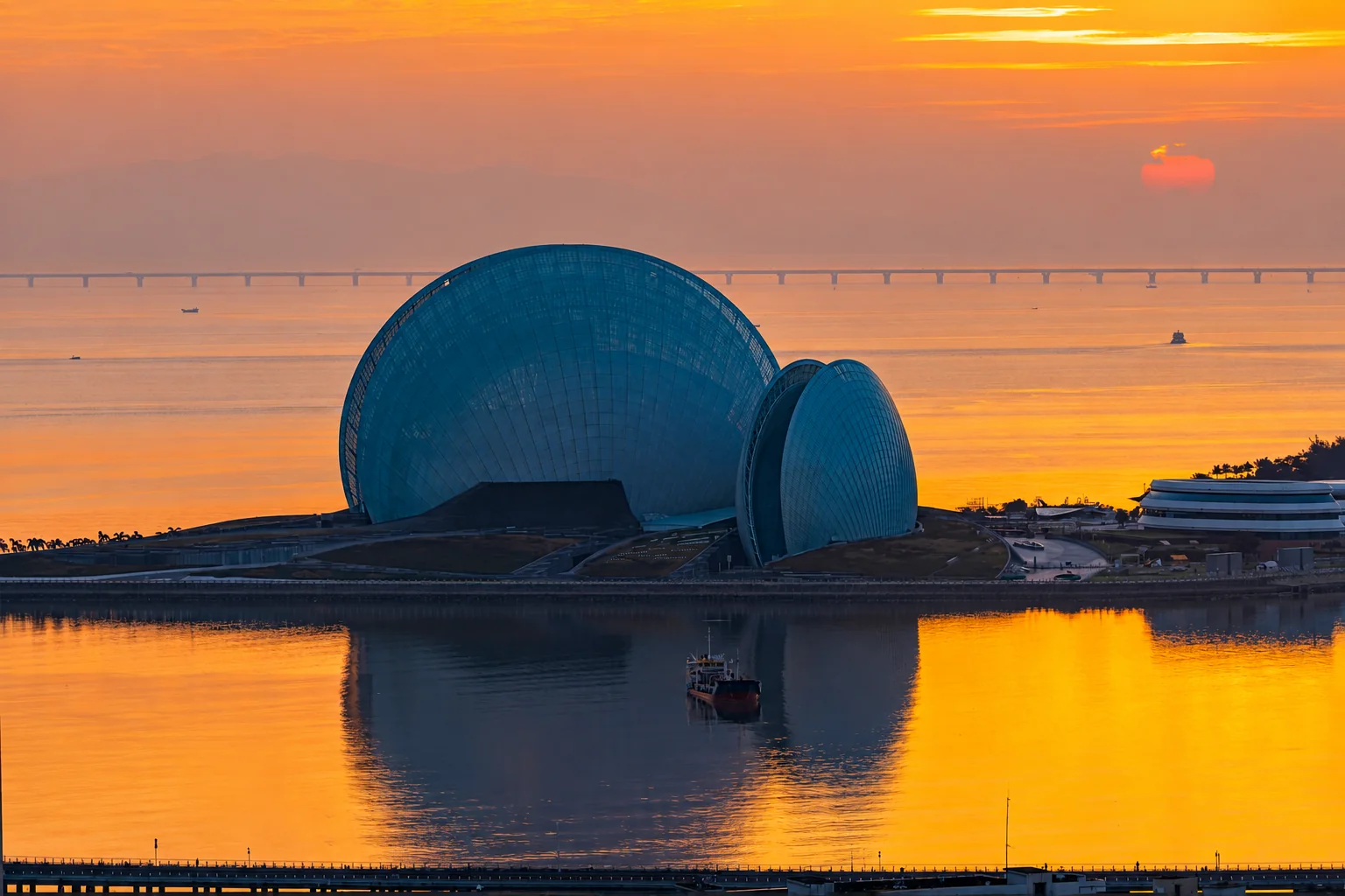 Zhuhai Opera House at Sunset